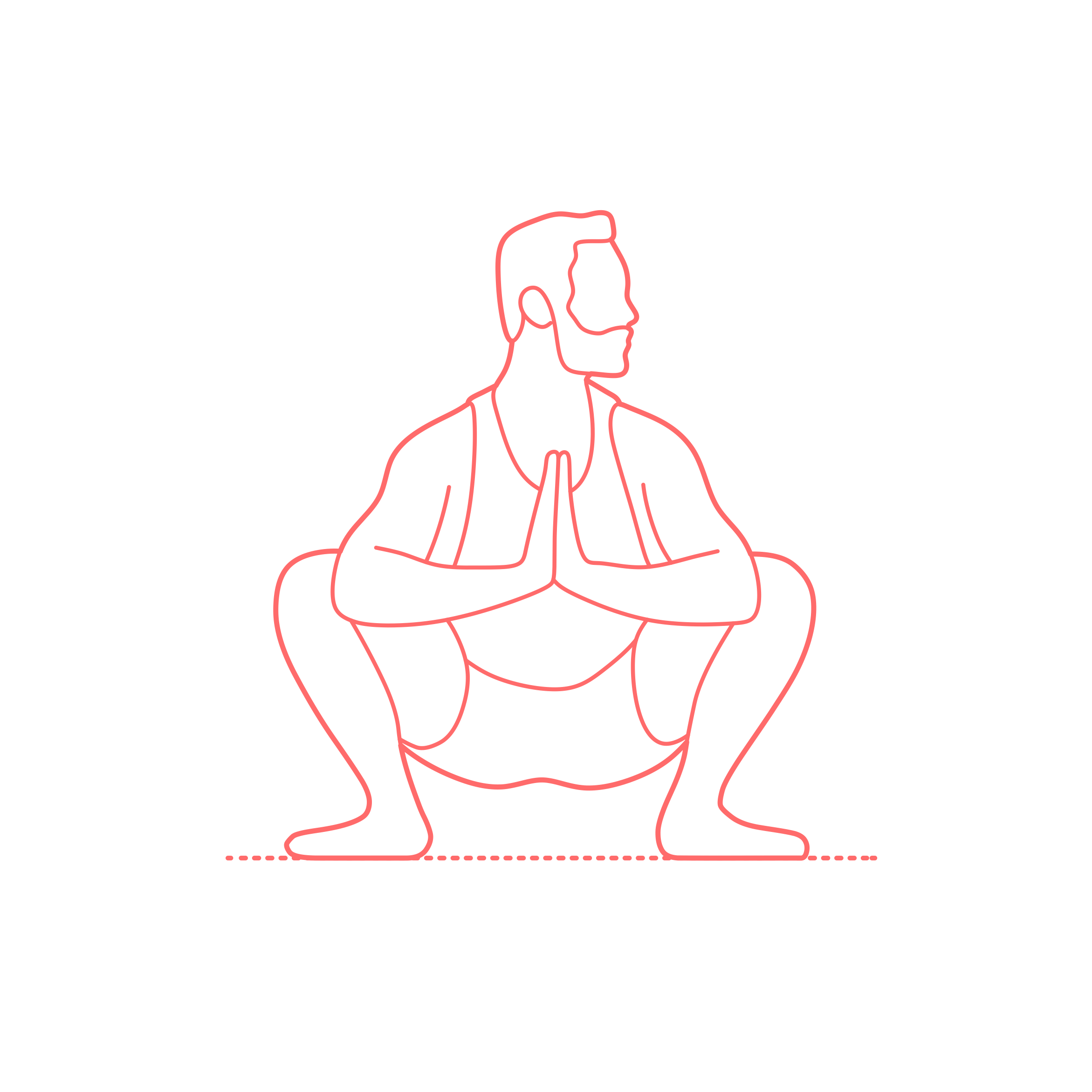 Humans Yoga Poses Garland Pose Tracing Svg Vector Free Vectors